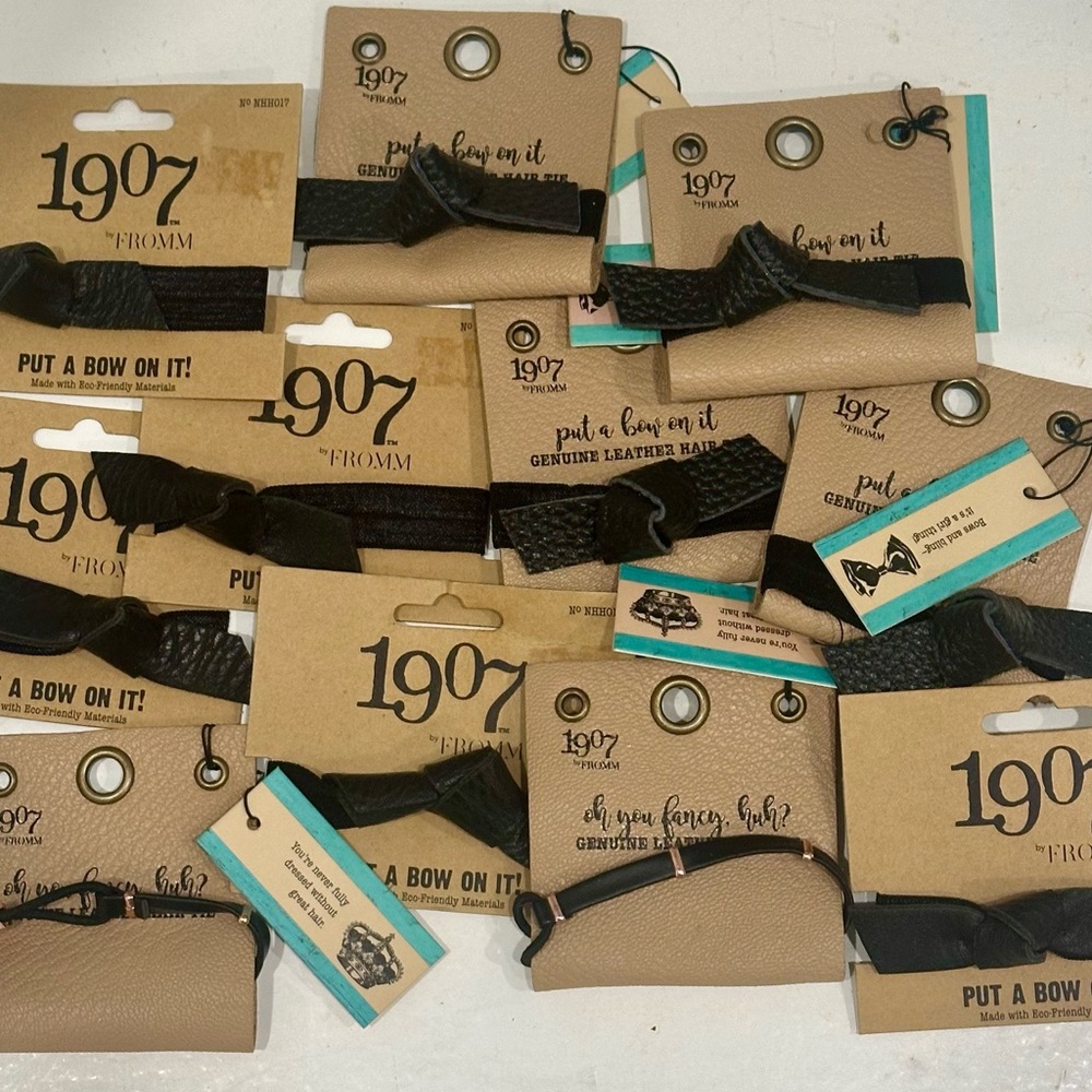 Lot of 11 Hair Ties – Includes 1907 genuine by Fromm + Variety Styles & Colors!